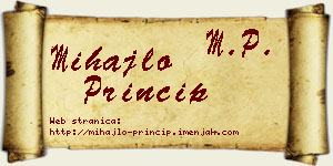 Mihajlo Princip vizit kartica